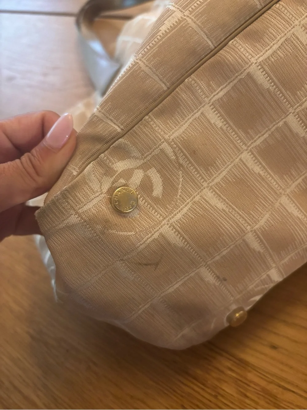 Chanel Beige Travel Ligne Tote